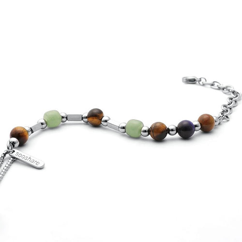 Adjustable Box Chain with Gemstones