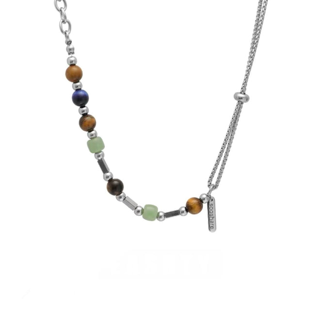 Adjustable Box Chain with Gemstones