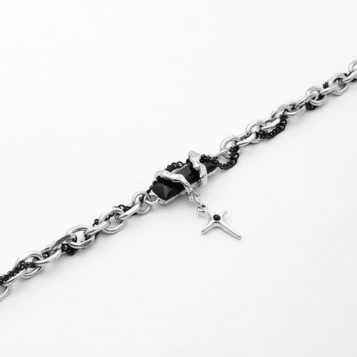 Powerful Adjustable Braided Chains with Obsidian