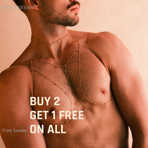 Gold Body Chain and Necklace Set