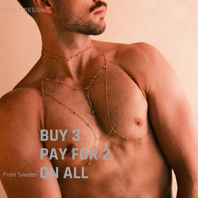 Gold Body Chain and Necklace Set